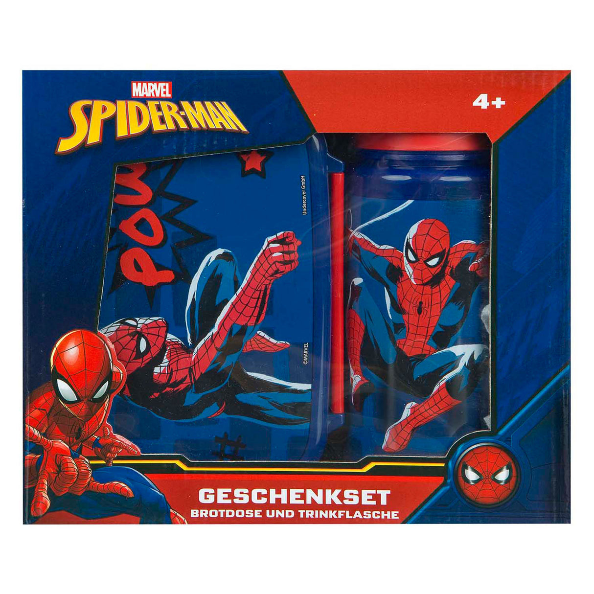 Undercover frokostboks og spiderman drikkeflaske