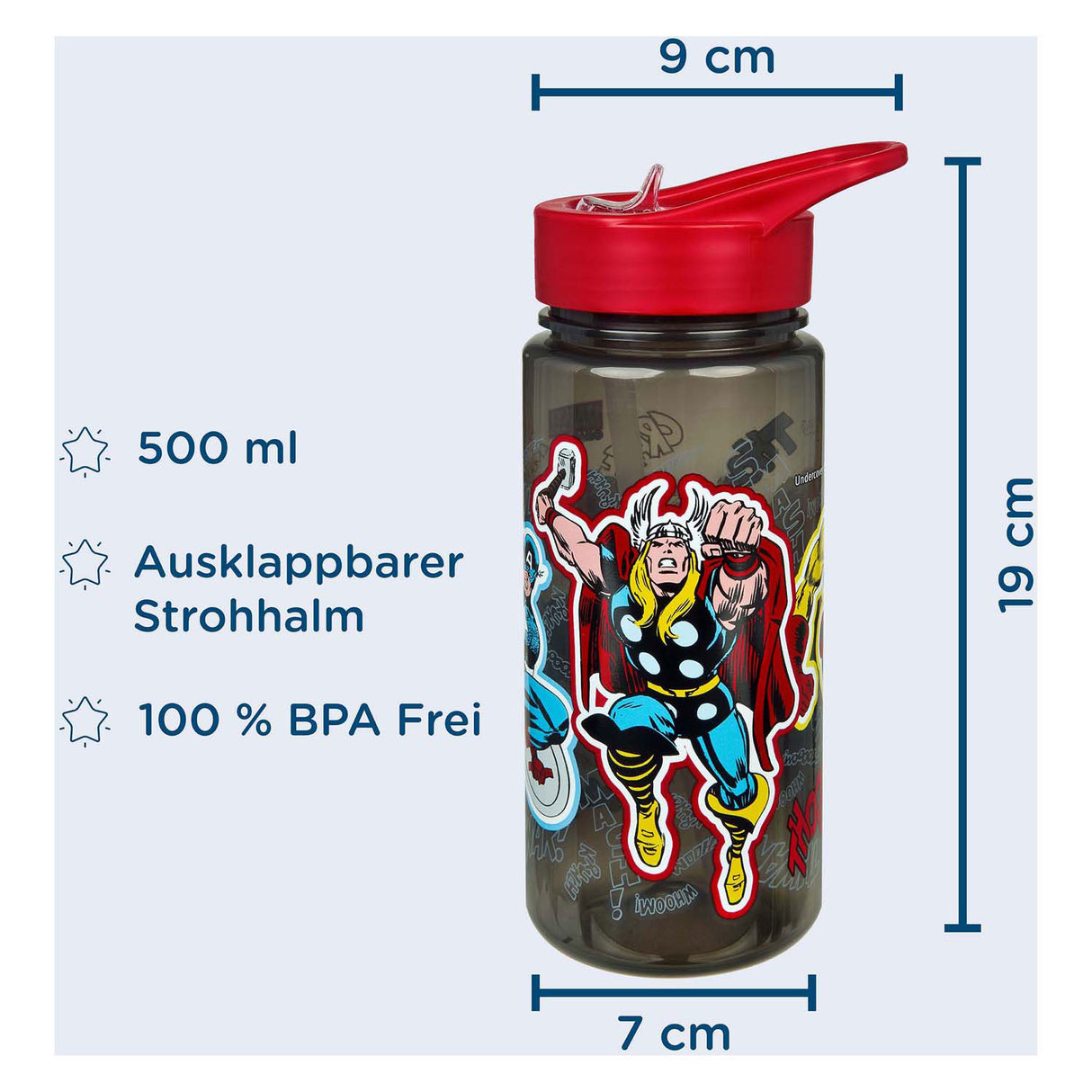 Undercover aero drikkeflaske marvel avengers - 500ml