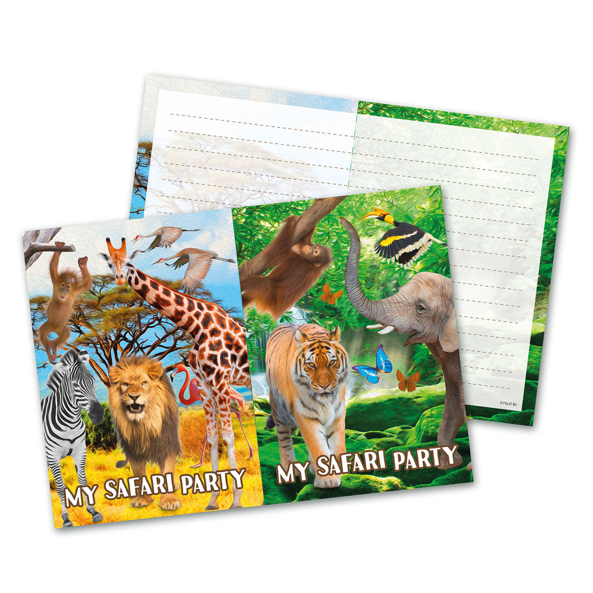 Folat BV Safari Invitationer, 8 ..