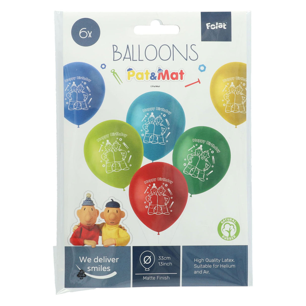 Folat bv nabo nabo balloner, 6 stk.