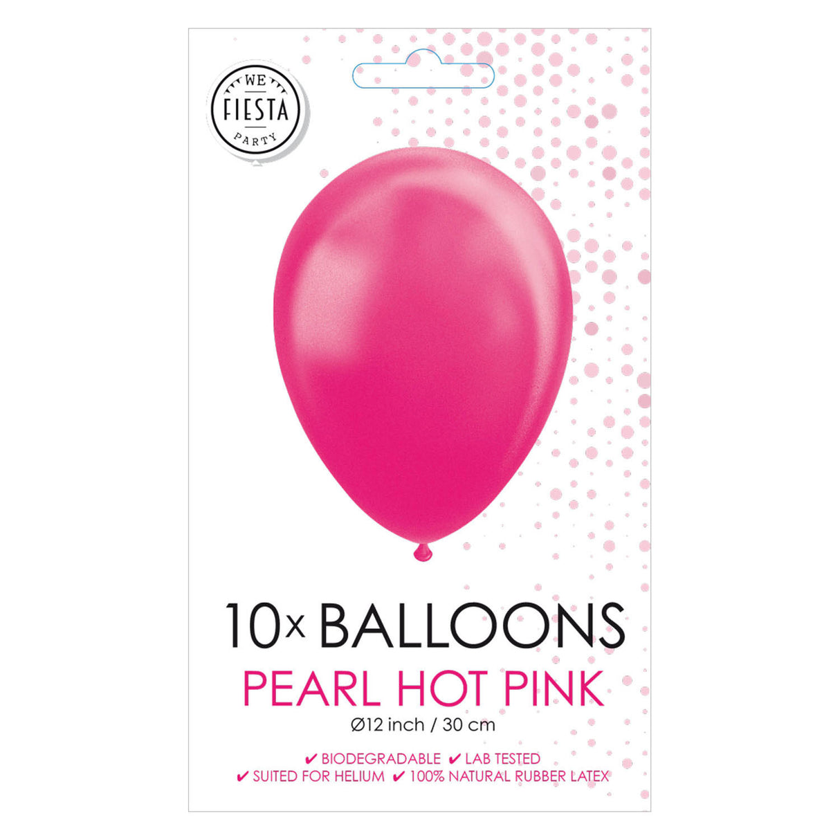 Globos balloner perle hård pink 30cm, 10 stk.