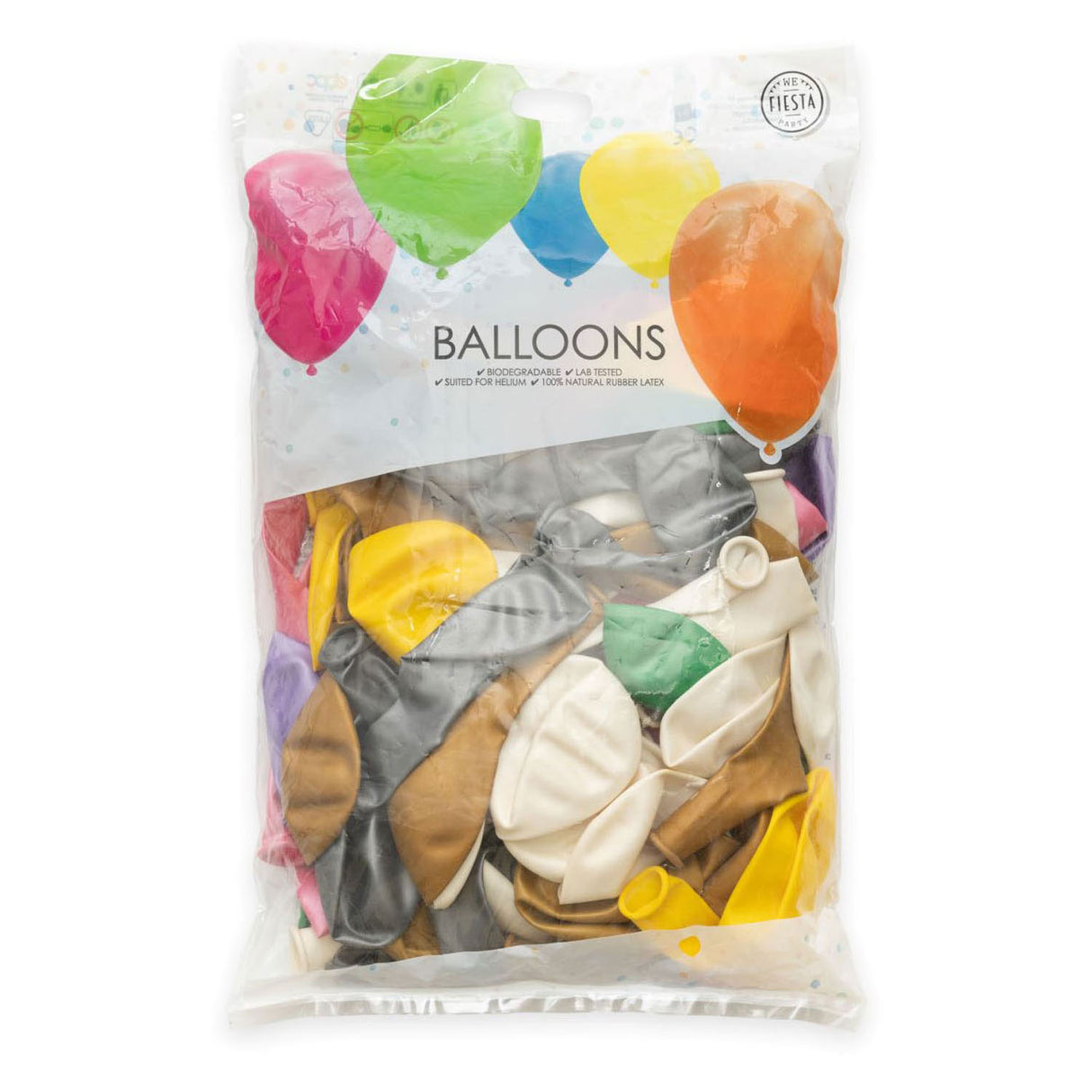 Globos balloner metallic perle mix farver 30cm, 100 stk.