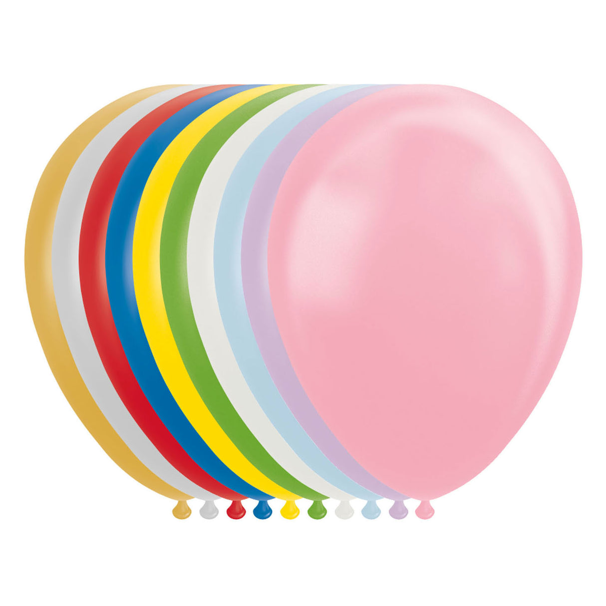 Globos balloner metallic perle mix farver 30cm, 100 stk.