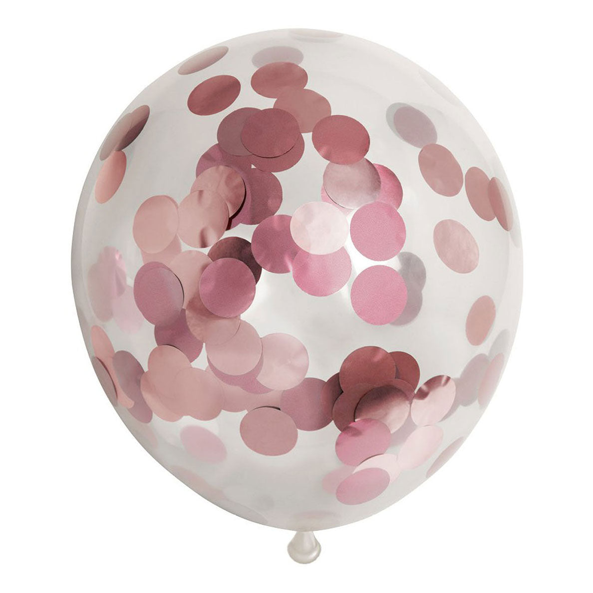 Globos konfetti balloner papirkonfetti metallix rosa guld, 6 stk.