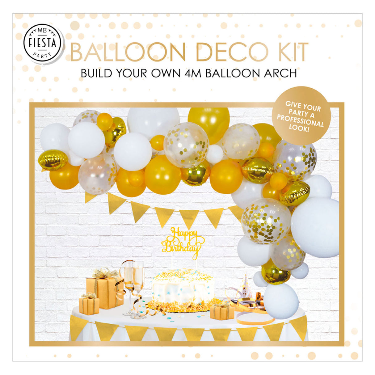 Globos ballonbue sæt guld