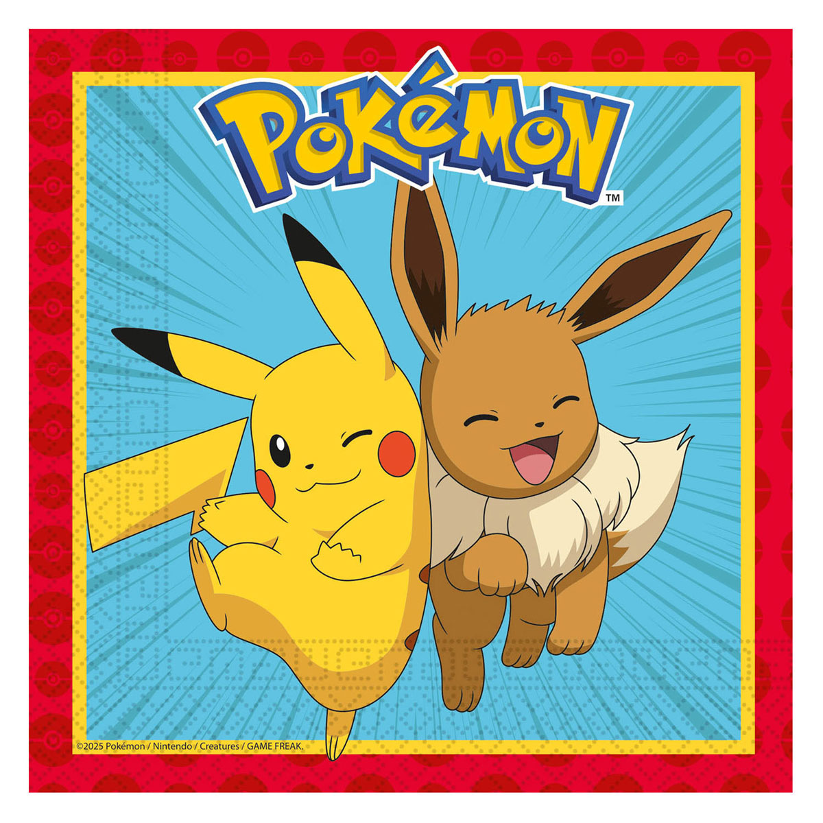 Globos papirservietter 33x33cm pokemon - 20 stk.