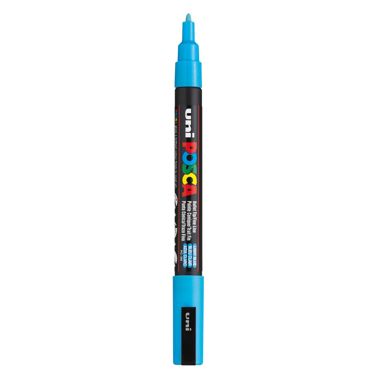 Uni posca pc3m akryl tusch lyseblå - rund spids op til 1,3 mm