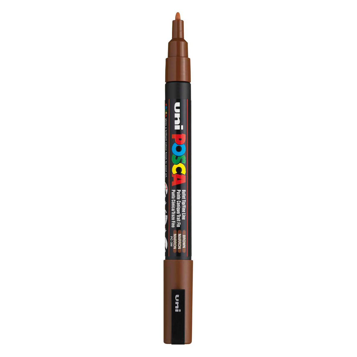 Uni posca pc3m akryl tusch brun - rund spids op til 1,3 mm
