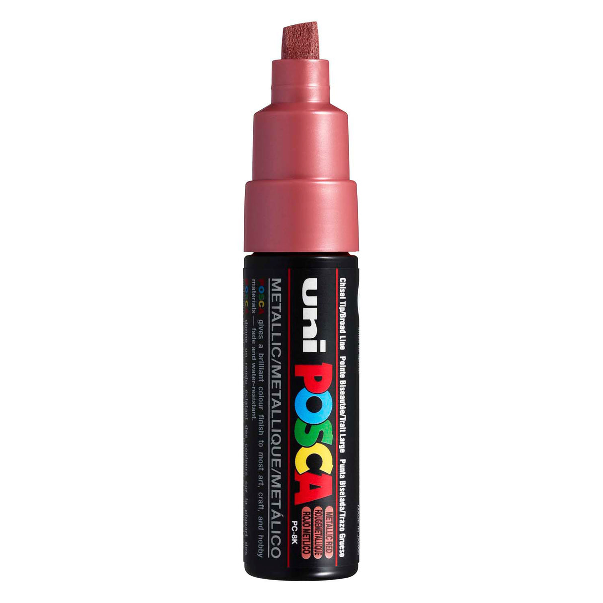 Uni posca malertusch 8k metallic rød - mejselspids 8mm