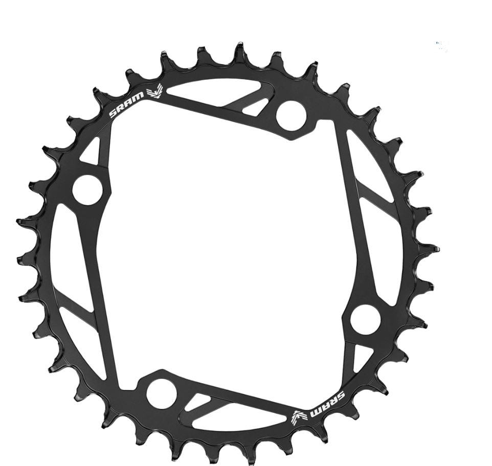 Sram kædehjul T-type 36t 104 sort stål
