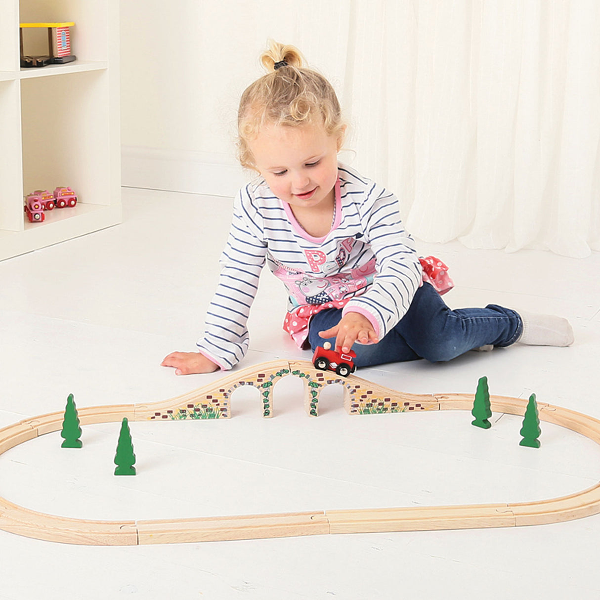Bigjigs Wood Rails - Bridge med 3 buer