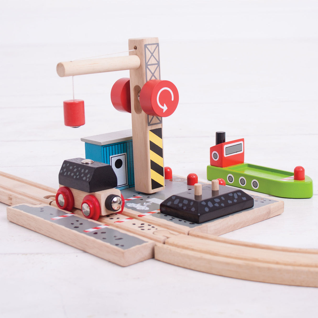 Bigjigs træskinner - kulladestation