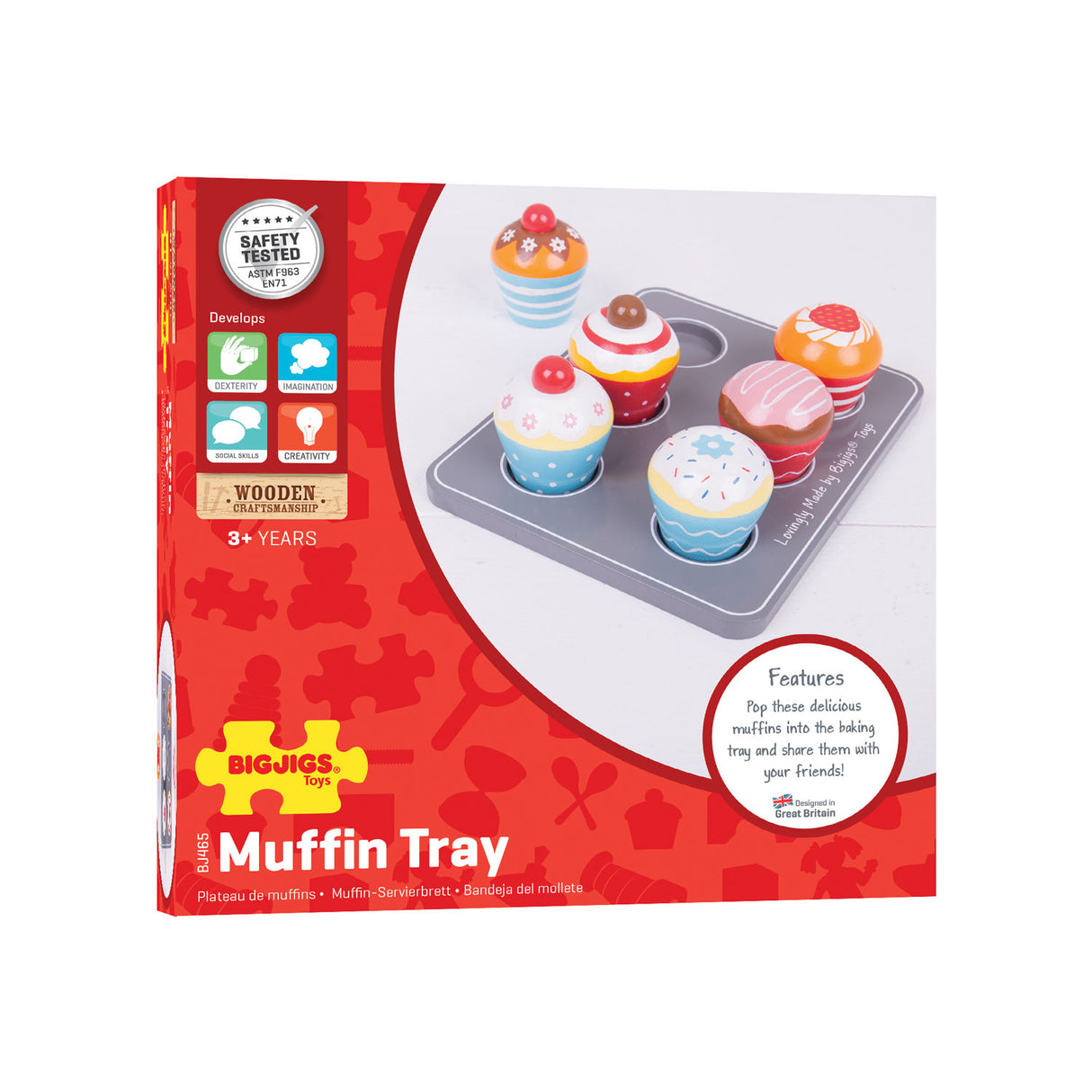 Bigjigs muffinsæt i træ