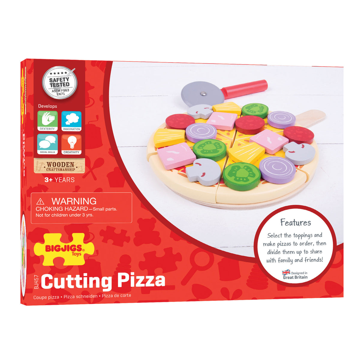 Bigjigs legetøjsmad - pizzaskæring