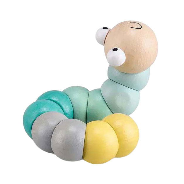 Bigjigs træorm - pastel