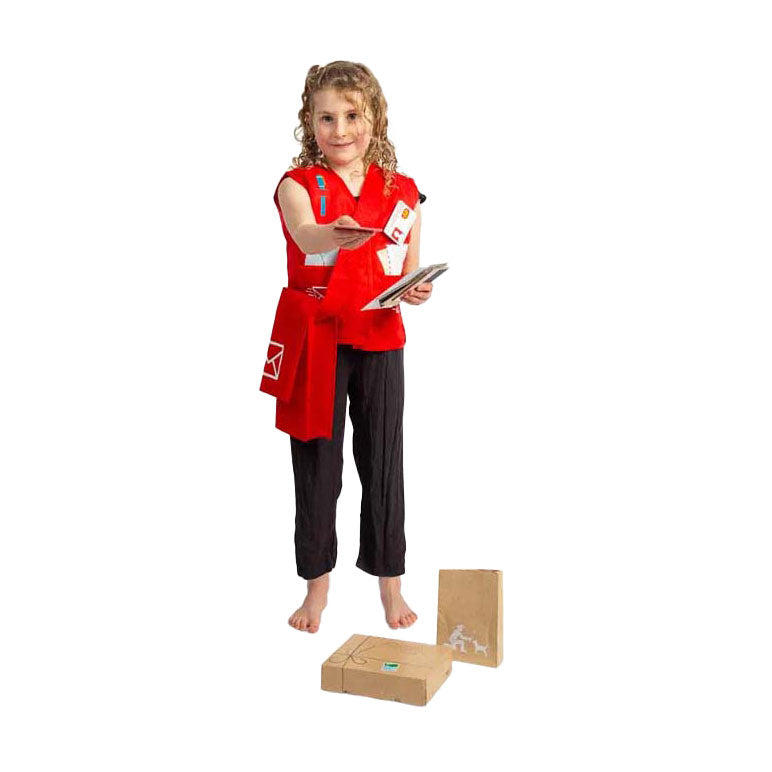 Bigjigs postbud dress up sæt med tilbehør