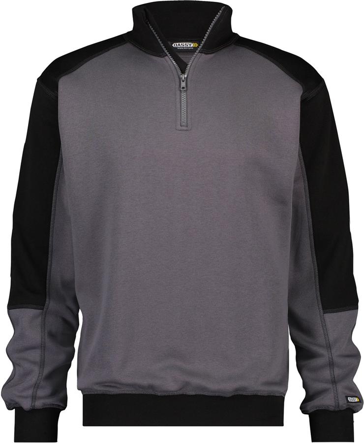 Dassy sweater basiel grå sort xl