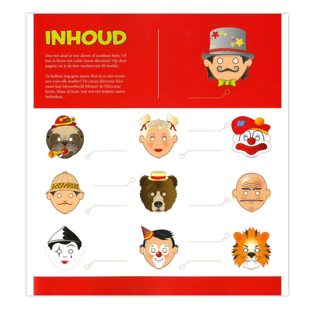 Central bog hus masker: cirkus