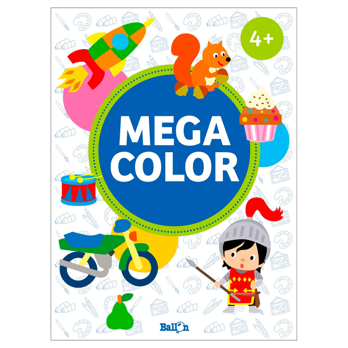 Mega farve malebog blå 4+