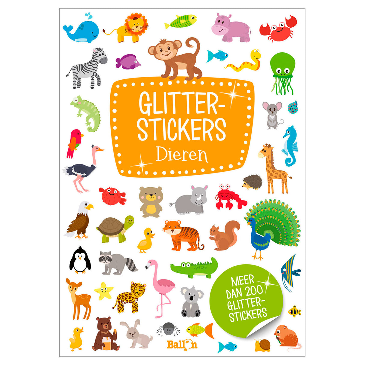 Glitter klistermærker dyr