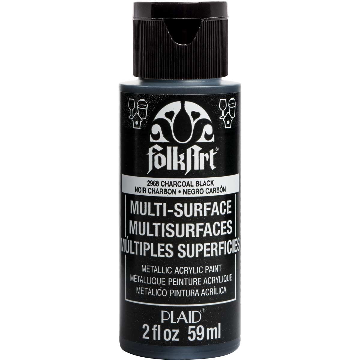 Folkart • multi-surface metallisk kulsort 59ml