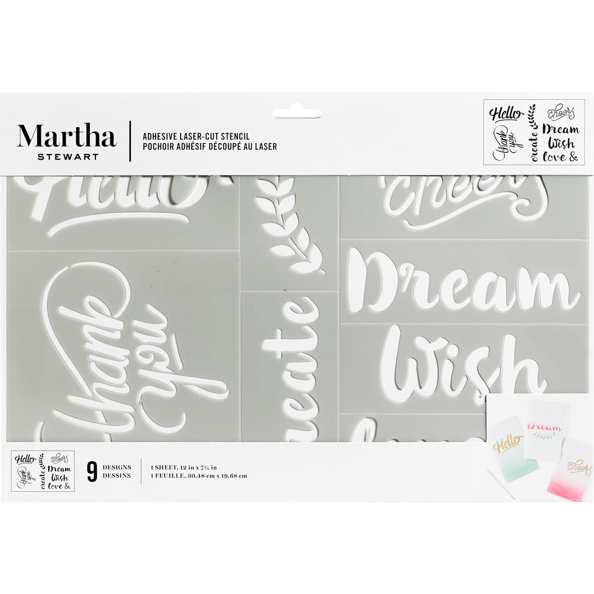Martha stewart • selvklæbende stencilsætninger x1