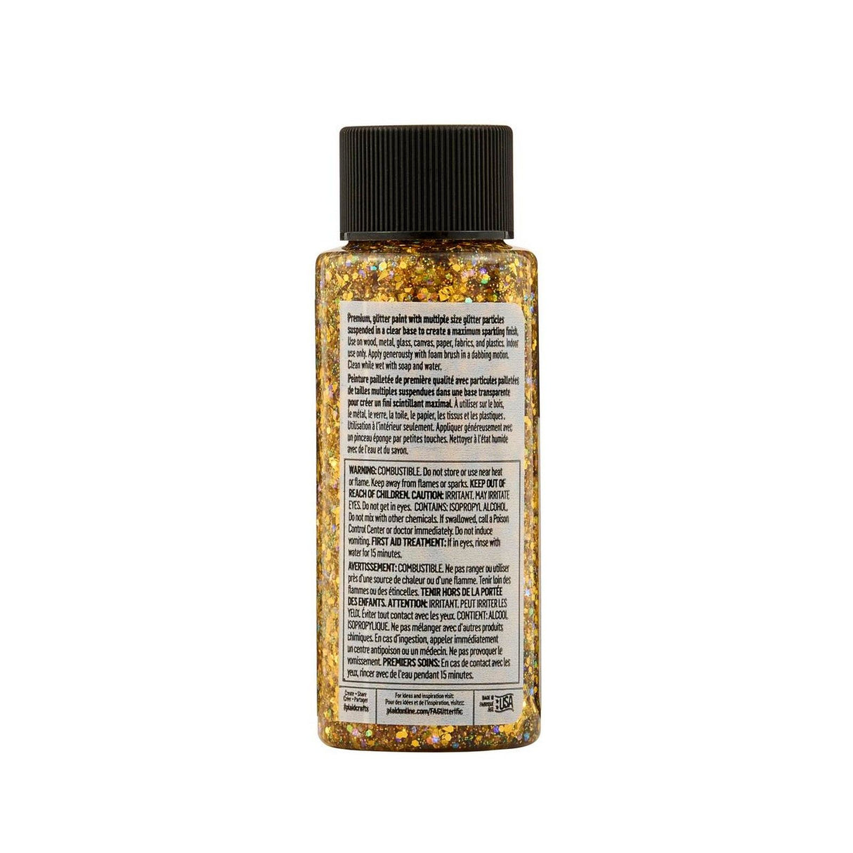 Folkart • glitrende farver guld 59ml