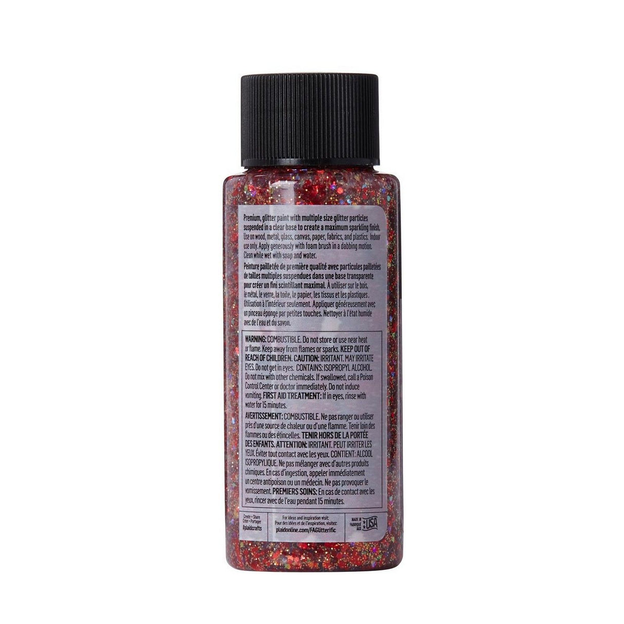 Folkart • glitrende farver rød 59ml