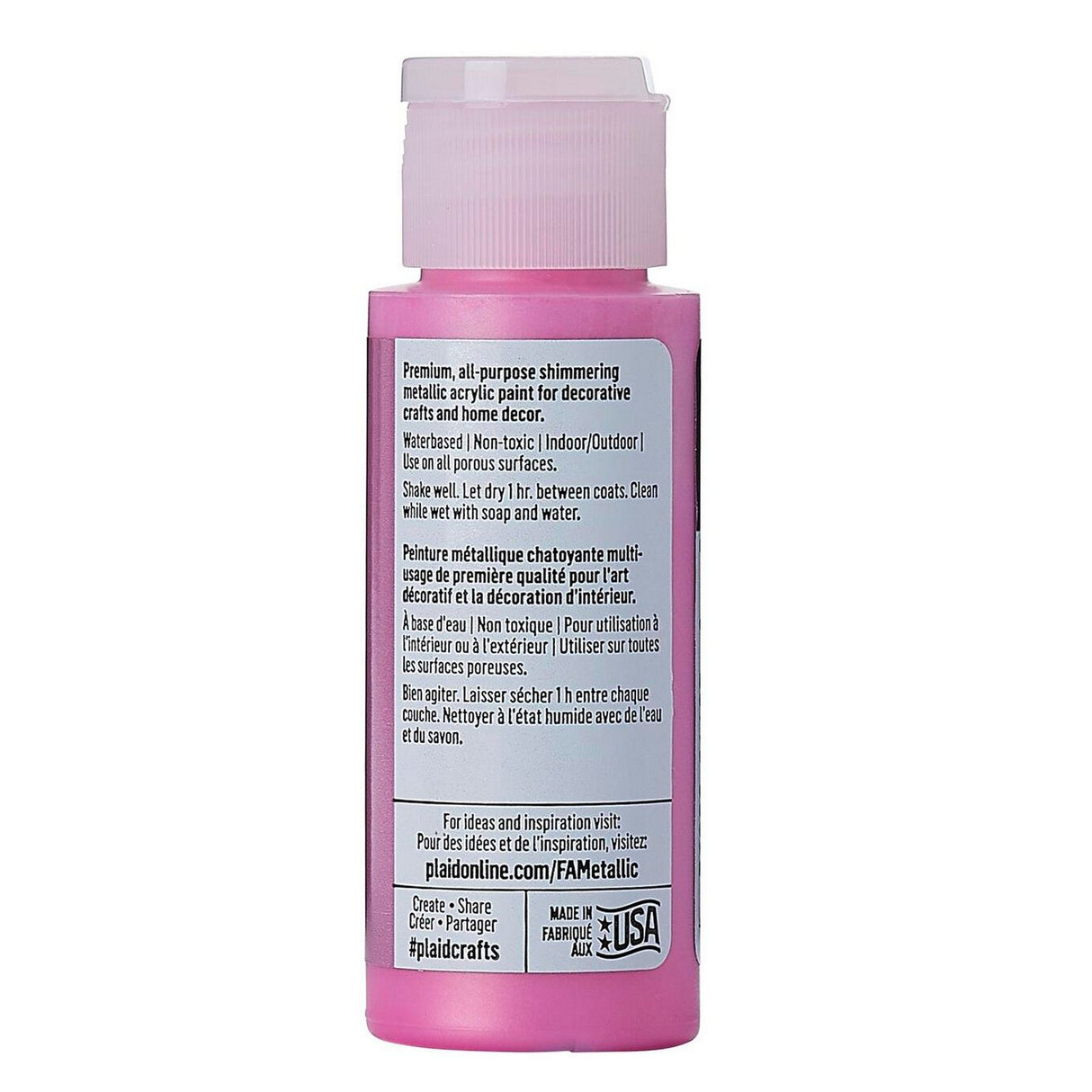 Folkart • metallisk akrylmaling rose 59ml