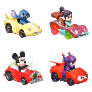 Hot Wheels Racerverse - 4 metalbiler med Disney-chauffør - legetøjskøretøj