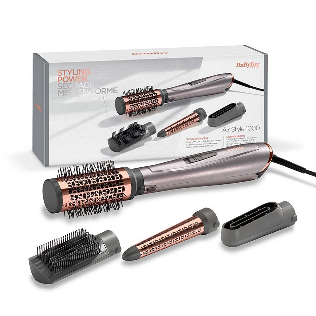 Babyliss as136e air style 1000 hårtørrer børste sort kobber palladium