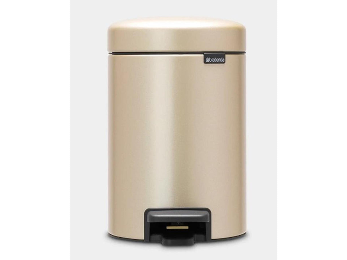 Brabantia pedalspand newicon 3l metallisk guld