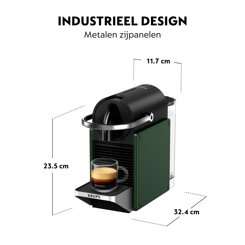 Krups xn3063 nespresso pixie kaffekapselmaskine mørkegrøn sort