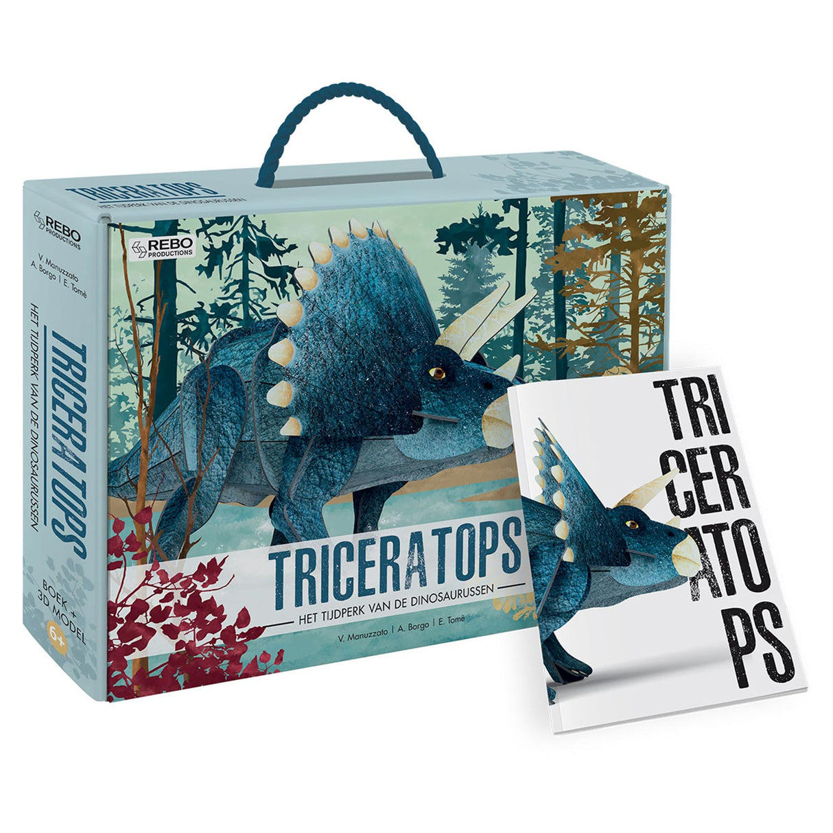 Rebo forlags bog + 3d model triceratops