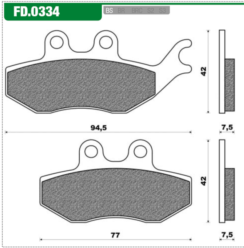 NewFren Brake Block Set FD0334