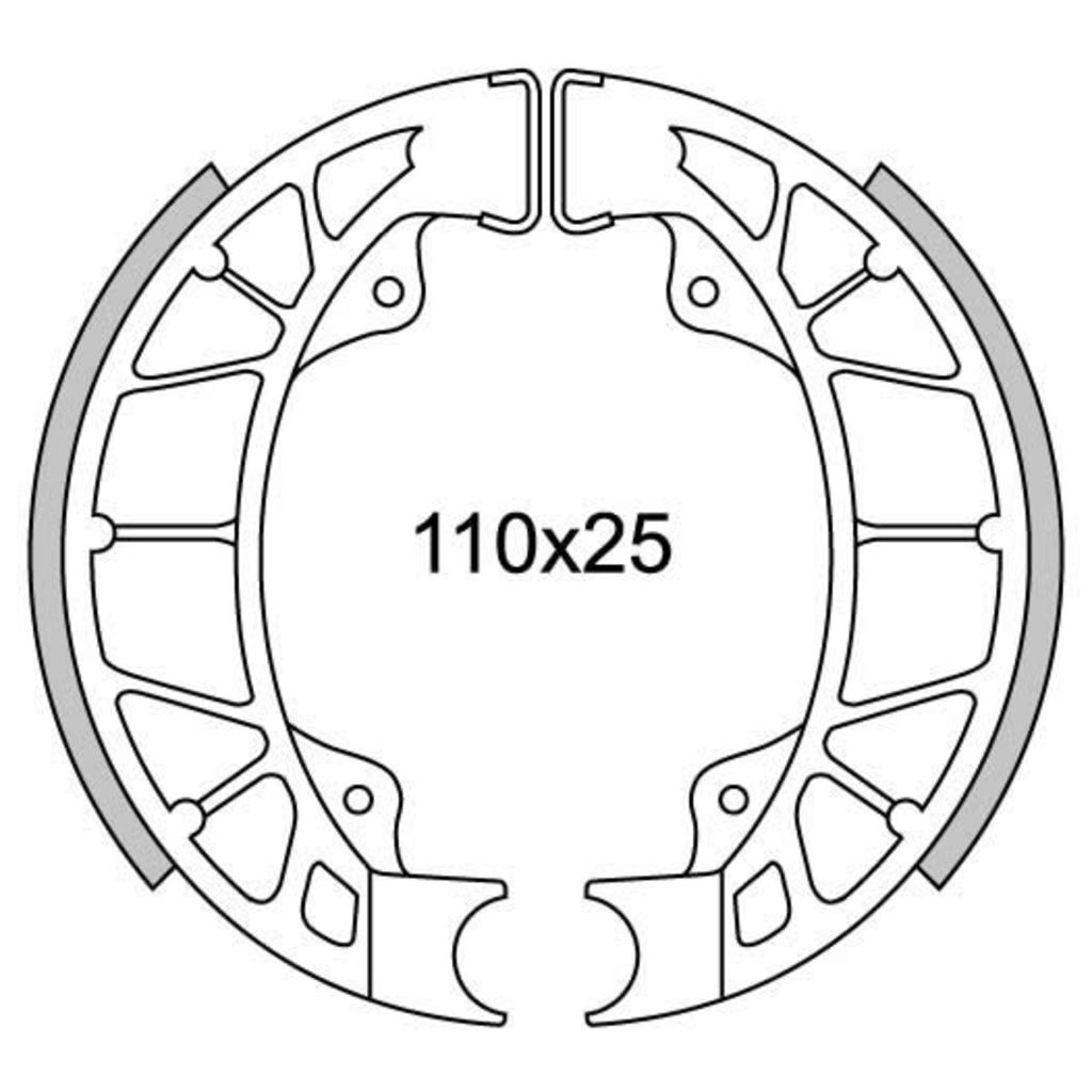 NewFren Brake-segment Set GF0261 LX-50 Achter, Skipper, Hexagon-125