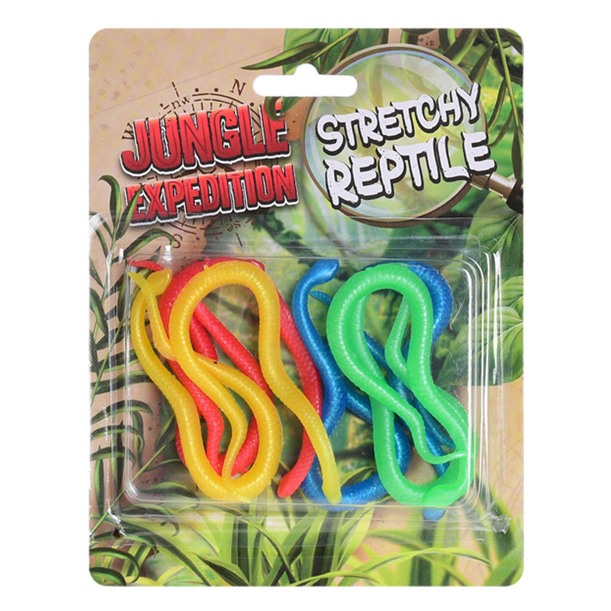 Jungle ekspedition stretch krybdyr 10cm 6 stykker på kort