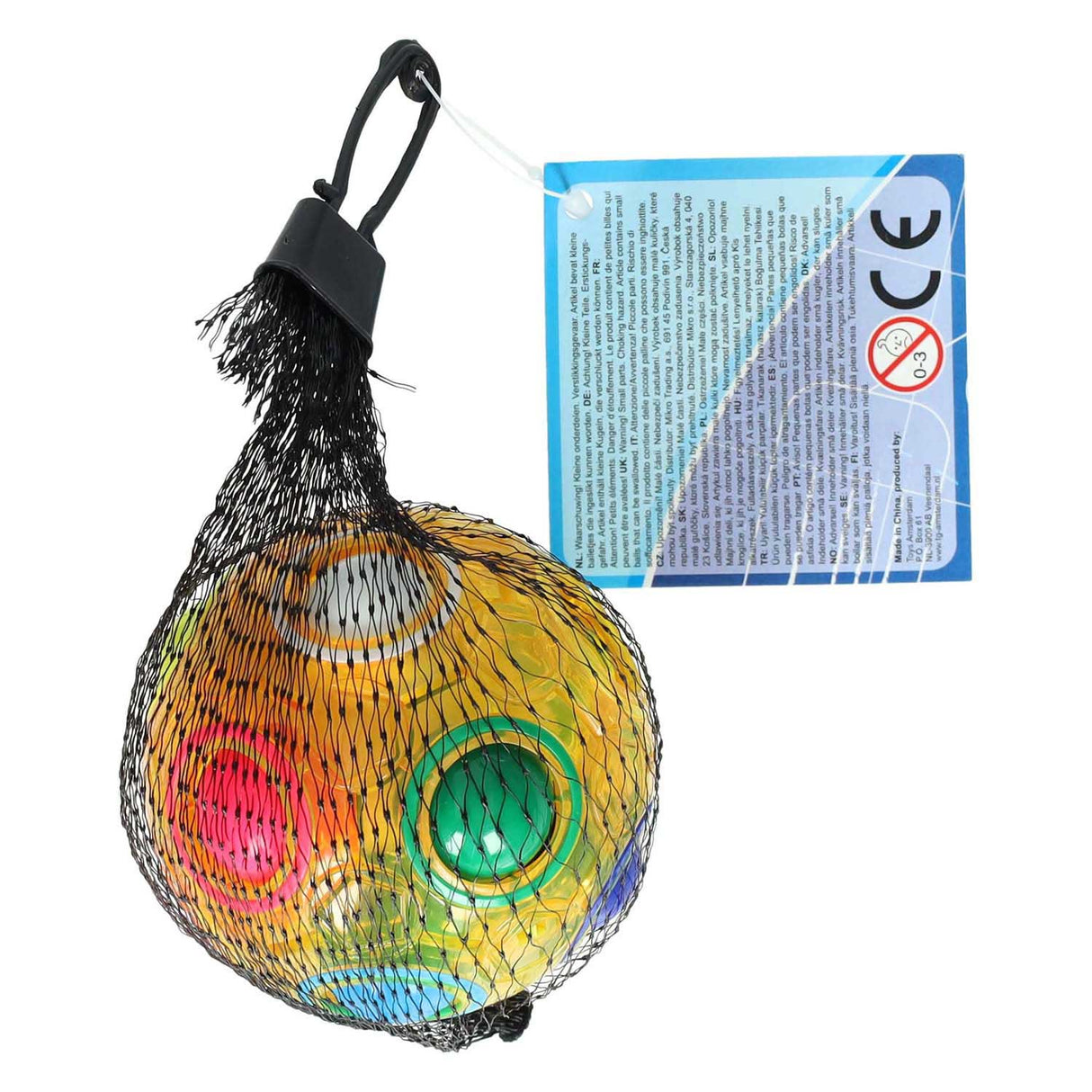Hjernespil gennemsigtig magisk bold fidget legetøj stressbold 6,5 cm.