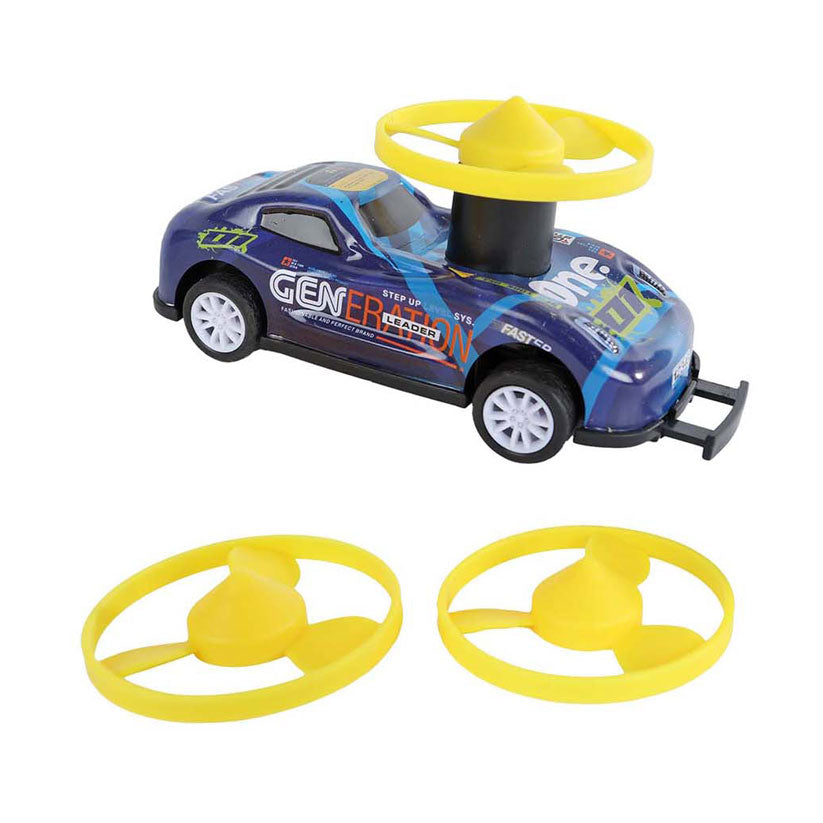 Roadstarblasters slår og spinder stuntbilen i formstøbt stand med tilbagetræksfunktion.