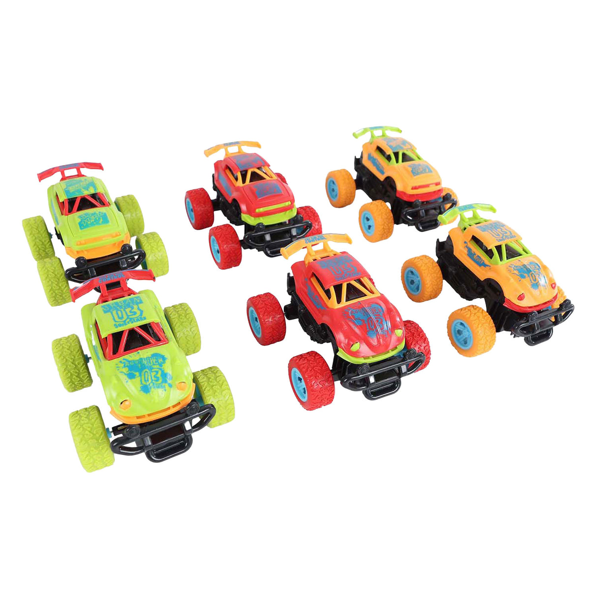 Roodblasters bigfoot bump bil med friktion, 9,5 cm