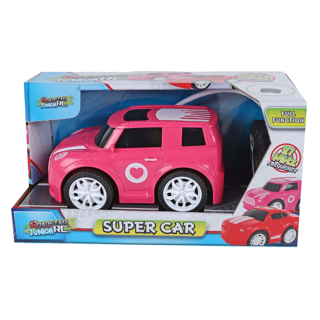 Roadstar rc bil 27mhz pink 13,5cm