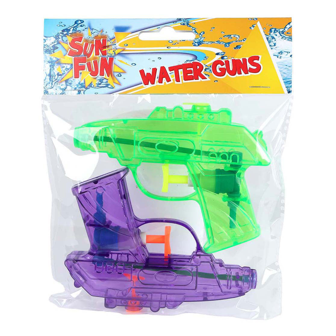 Sun fun vandpistoler farve, 2 stk.