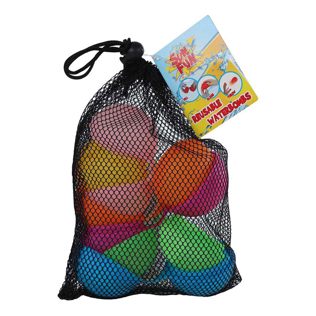 Sun fun genanvendelige vandballoner 6cm, 6 stk.