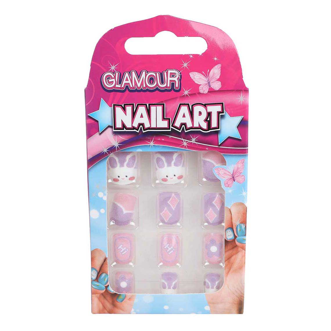 Glamour kunstige negle, 12 stk.