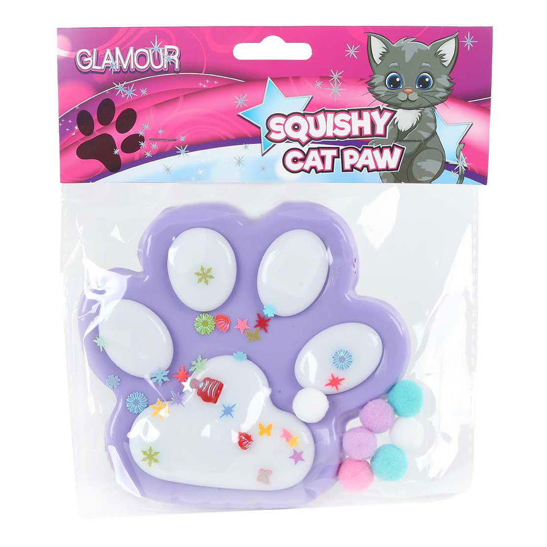 Glamour squishy mega kattepote 12,5cm 4 assorteret