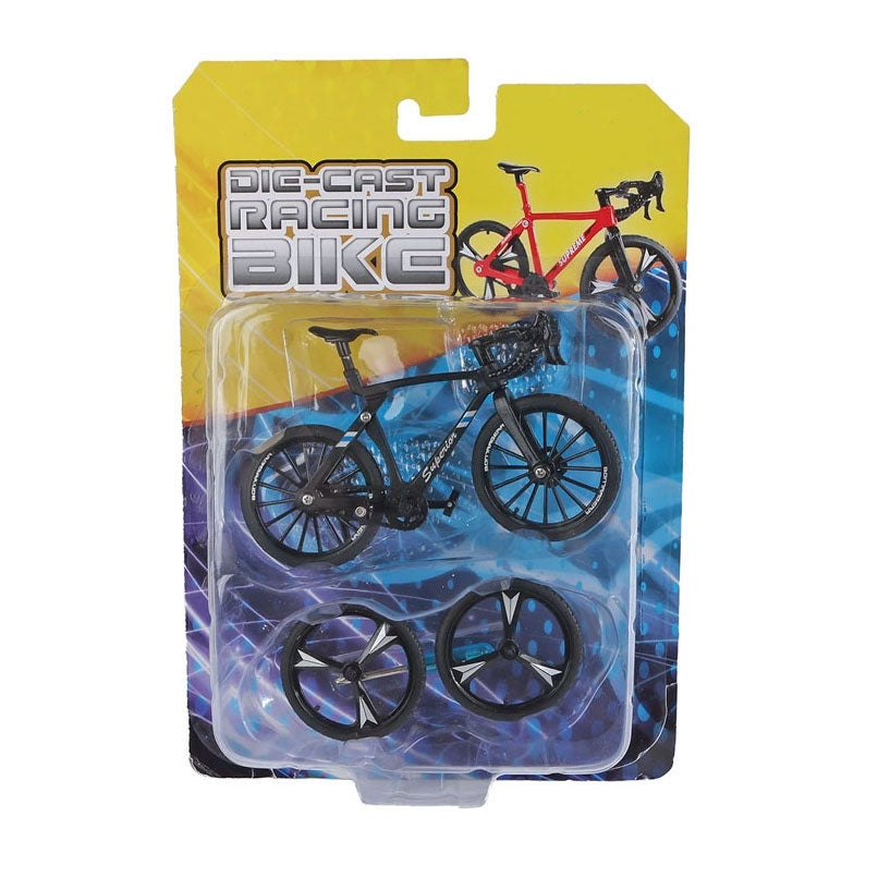 Metalen racefiets met reservewielen - 10cm