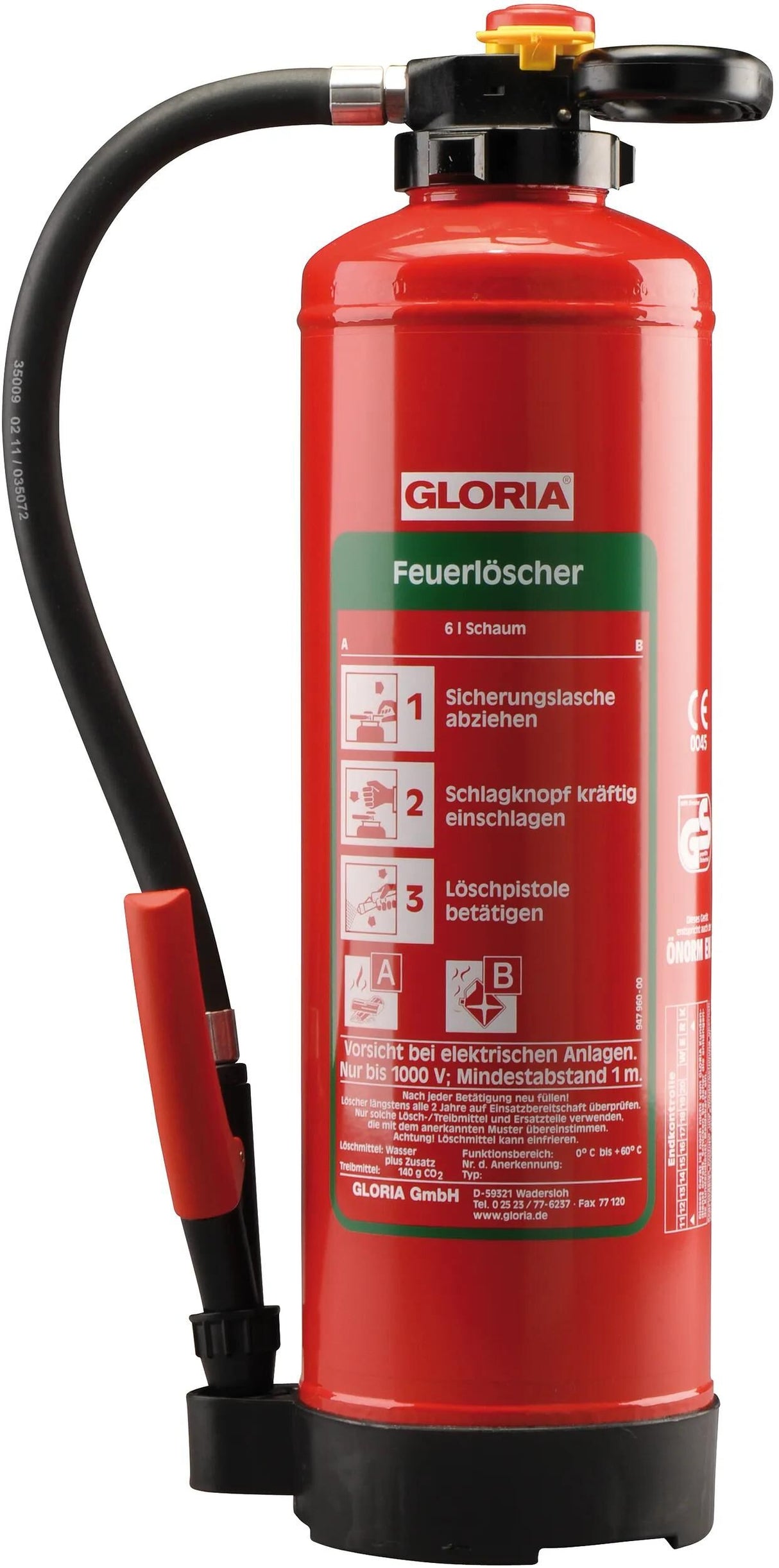 Gloria brandslukker pro line brandslukker sk6 pro