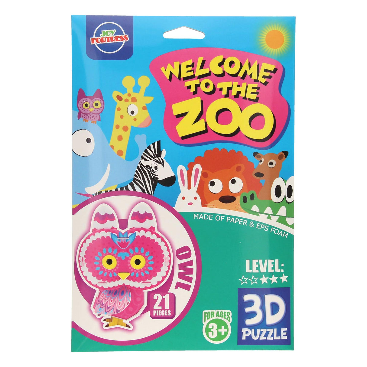 Skum 3D -puslespil Wild Animal