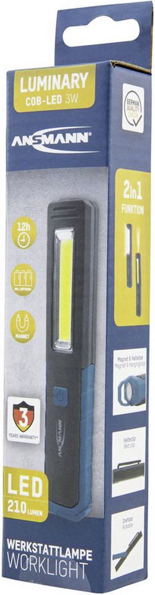 Ansmann 1600-0387 WL210B arbejdslygte COB LED batteridrevet 210 lm