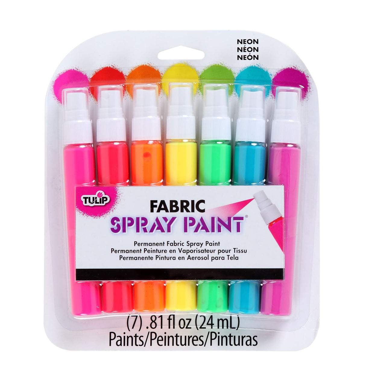 Tulipan • spraymaling tekstil 24ml neon 7stk.
